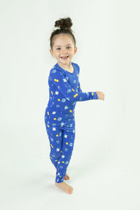 6-12mos, 12-18mos, 18-24mos - Dreidel Long Sleeve Lounge Wear Pajama Set