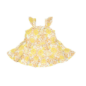 Organic Cotton Golden Surf Floral Twirly Sundress