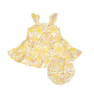 Organic Cotton Golden Surf Floral Twirly Sundress