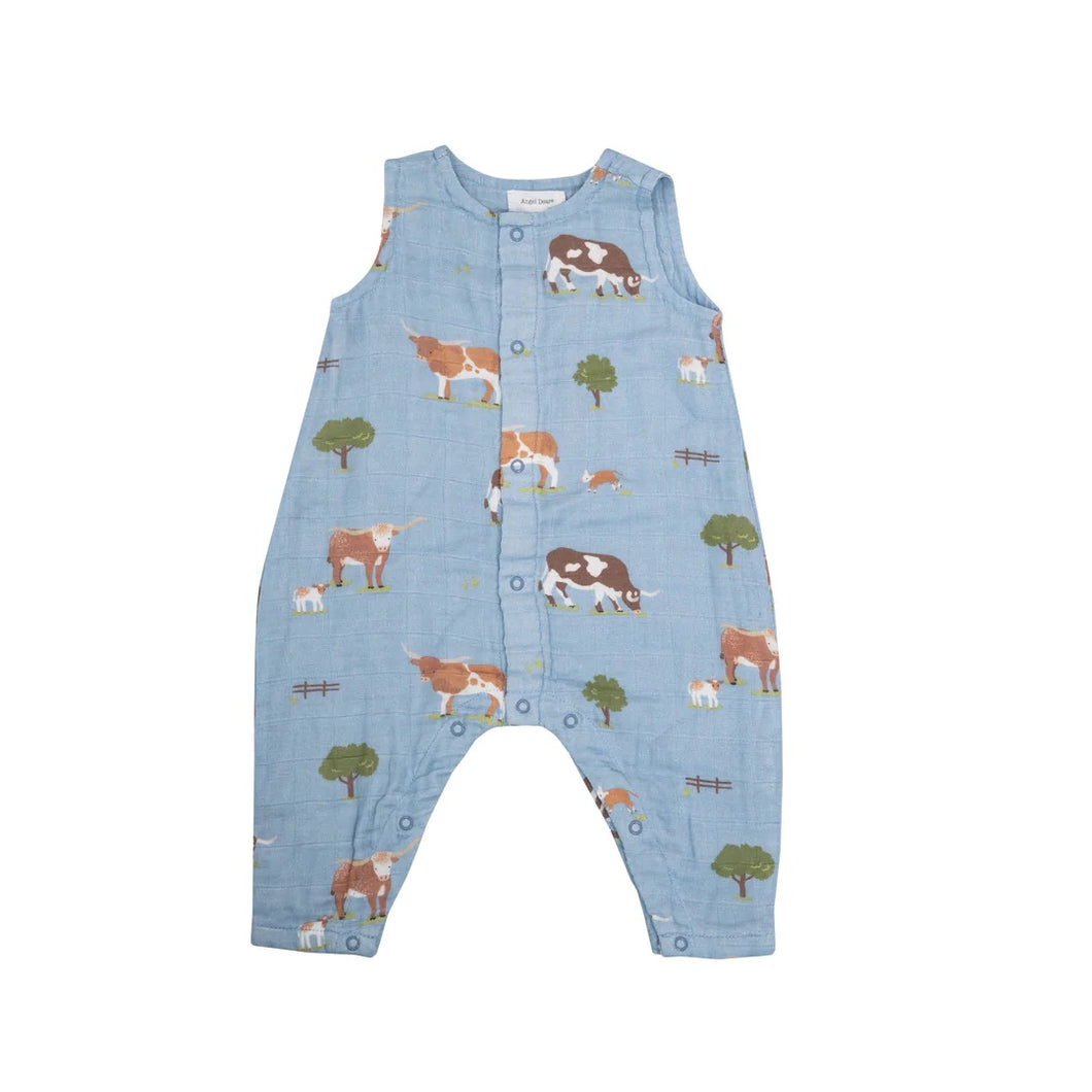 18-24mos - Longhorn Cattle Sleeveless Romper