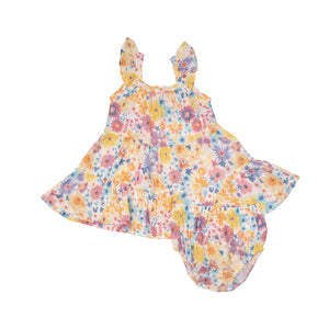 Painty Bright Floral Twirly Sundress