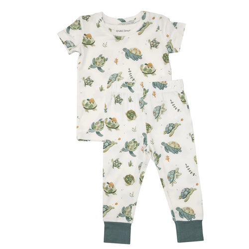 Sea Turtles Bamboo Short Sleeve Lounge Wear Pajama Set