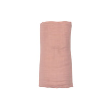 Organic Cotton Solid Muslin Dusty Rose Swaddle Blanket