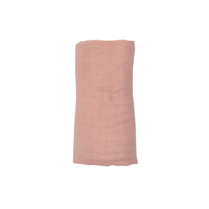 Organic Cotton Solid Muslin Dusty Rose Swaddle Blanket