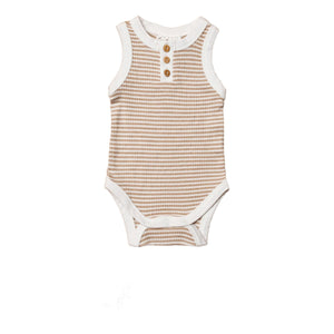 Henley Bodysuit in Sesame