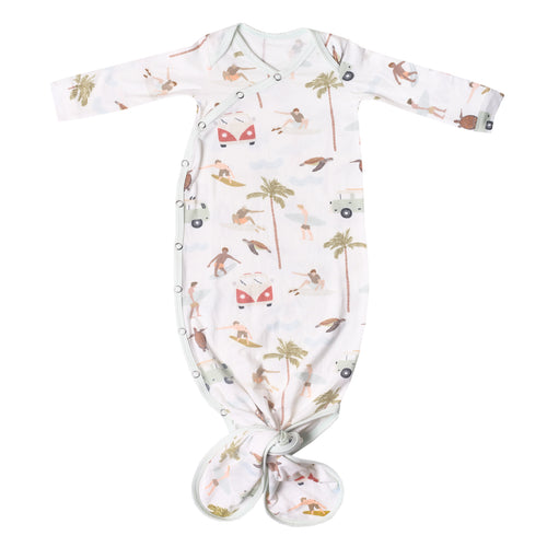 Newborn Knotted Gown - Maui