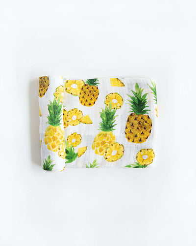 Cotton Muslin Swaddle Blanket in Fresh Pineapple