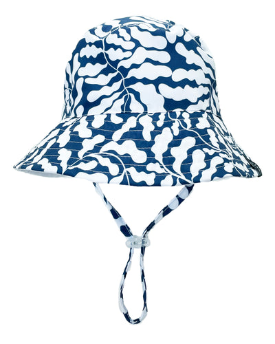 8-14Yrs - Suns Out Reversible Bucket Hat in Kelp