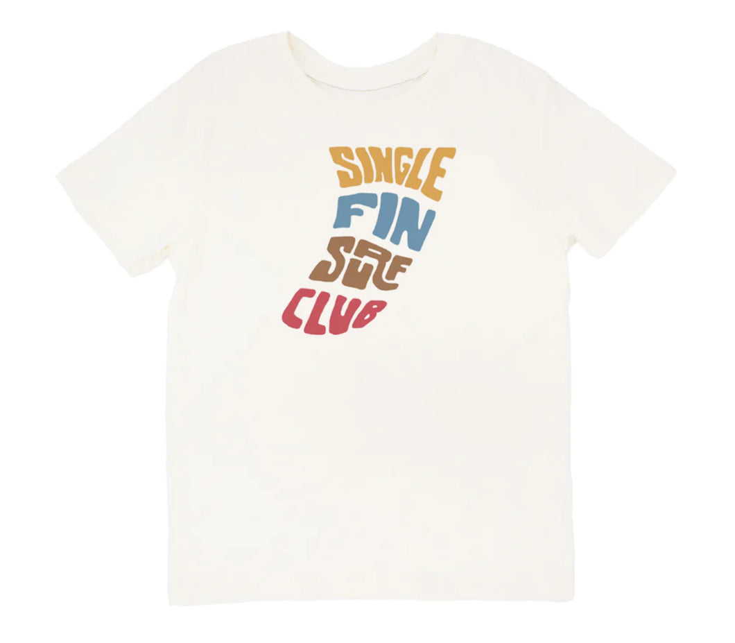 12mos , 8yrs - Single Fin Club Vintage Tee in Dusty White