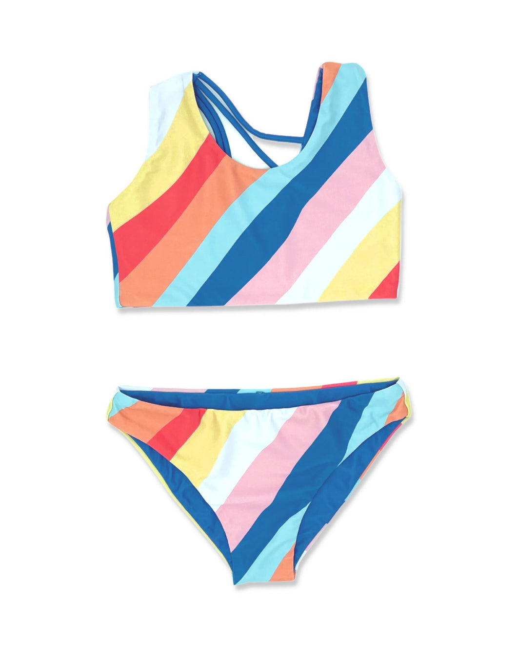 4yrs - Summer Sun Reversible Bikini in East Cape Stripe