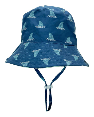 Suns Out Reversible Bucket Hat in Fin Navy