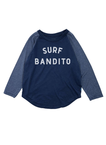 12yrs- Surf Bandito Long Sleeve Raglan Shirt in Navy