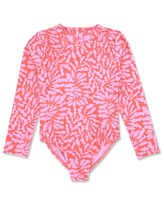 Wave Chaser Surf Suit in Sugar Coral