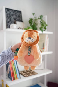 Lovey Lion Plush with Silicone Teether Toy