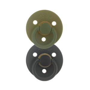Soother Natural Rubber Pacifier Set (2-pack) - Camo/Midnight