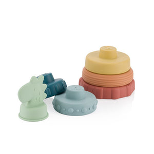 Itzy Stacker Silicone Stacking Toy - Dino