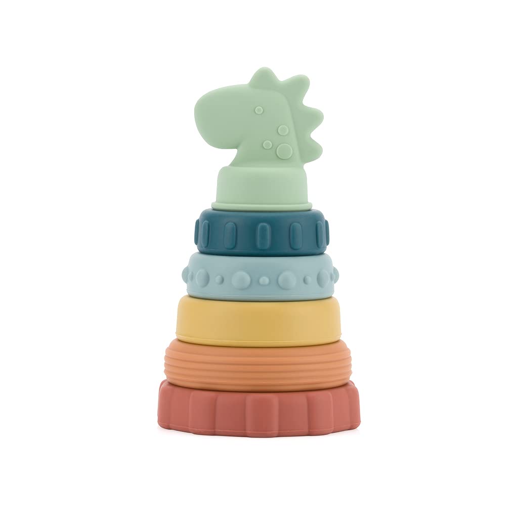 Itzy Stacker Silicone Stacking Toy - Dino