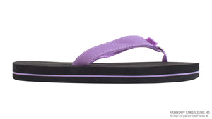 Kids Grombow - Soft Rubber Top Sole with 1/2" Narrow Strap and Pin line in Purple