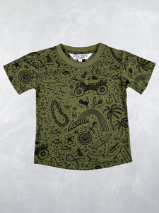 1yrs, 4yrs - Ace North Shore Tee in Jungle Army