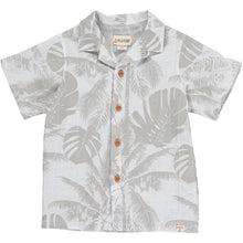 Aloha Maui Woven Print Dress Shirt with Grey Palms