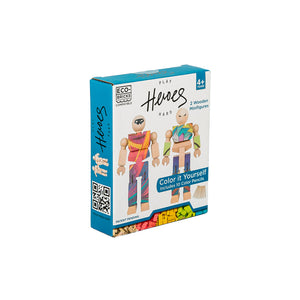 Eco-Bricks Play Heroes 2 Wooden Minifigure