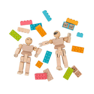 Eco-Bricks Play Heroes 2 Wooden Minifigure