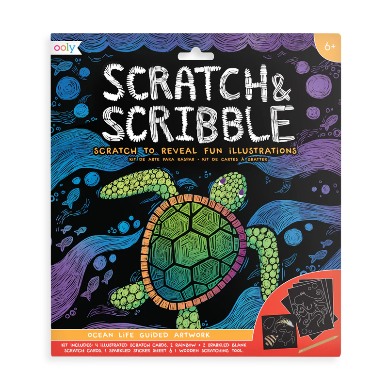 Scratch and Scribble Art Kit- Ocean Life