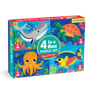 Ocean Friends 4 in a Box Puzzle Set