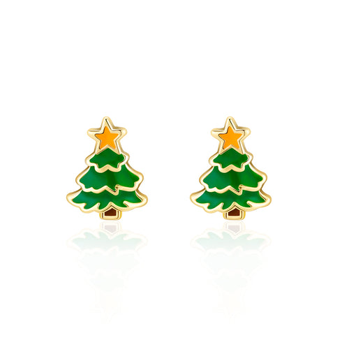 Oh Christmas Tree Holiday Stud Earrings