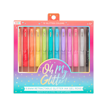 Oh My Glitter! Retractable Glitter Ink Gel Pens - Set of 12
