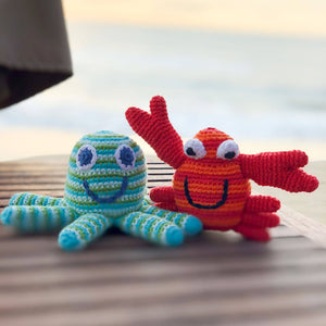 Green Octopus Crochet Rattle Plushie
