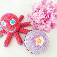 Pink Octopus Crochet Rattle Plushie