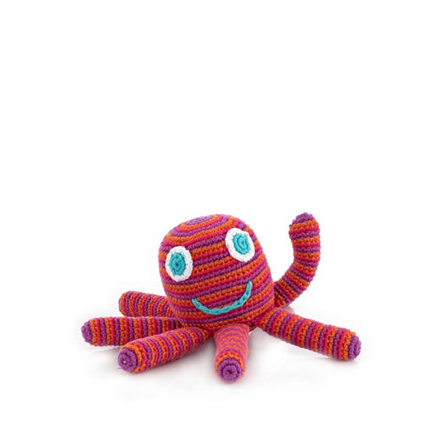 Pink Octopus Crochet Rattle Plushie