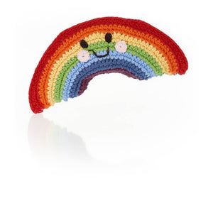 Rainbow Crochet Rattle Plushie