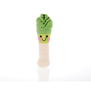 Leek Crochet Rattle Plushie