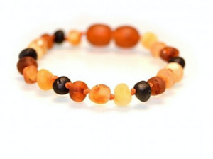 Raw Multi Colored Authentic Certified Amber Bracelet
