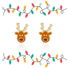 Santa's Reindeer Holiday Stud Earrings