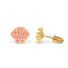 Shell Abrate Stud Earring