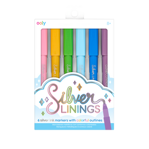 Silver Linings Outline Markers - set of 6