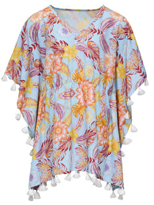 4-6 yrs - Boho Tropical Cover Up