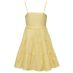 7-8yrs, 11-12yrs - Dress in Marigold Stripe