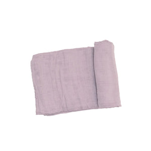 Organic Cotton Solid Muslin Dusty Lavender Swaddle Blanket