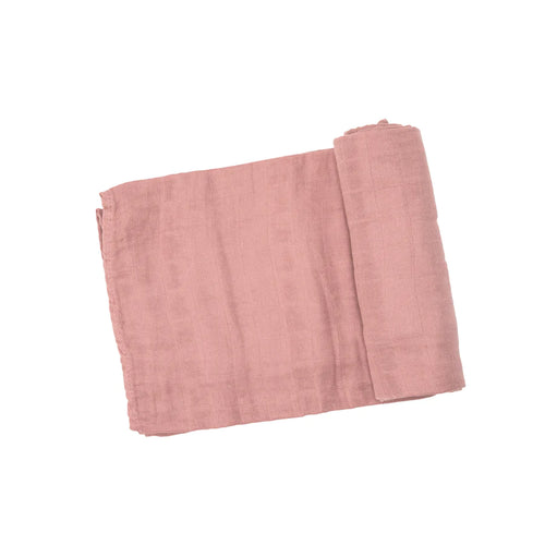 Organic Cotton Solid Muslin Rose Tan Swaddle Blanket