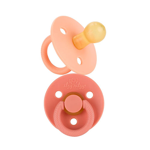 Soother Natural Rubber Pacifier Set (2-pack) - Apricot/Terracotta