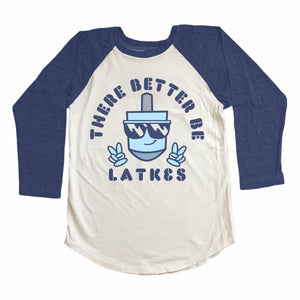 12/14yrs - Better Be Latkes Raglan Shirt
