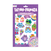 Tattoo Palooza Temporary Tattoos - Colorful Cats