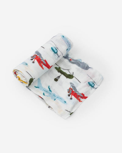 Deluxe 100% Bamboo Muslin Swaddle in Air Show