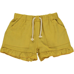 Brynlee Ruffle Shorts - Gold