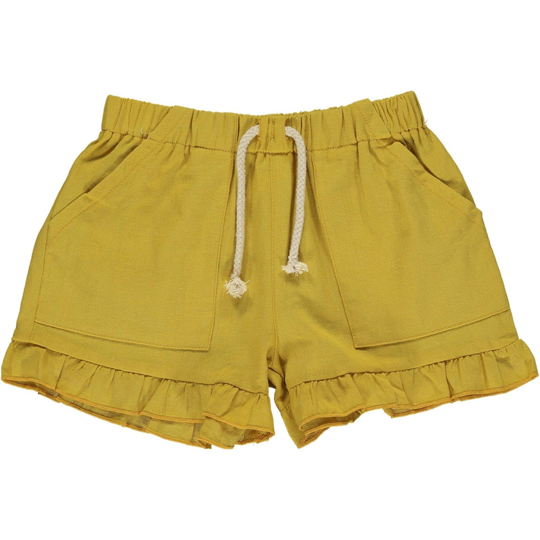 Brynlee Ruffle Shorts - Gold