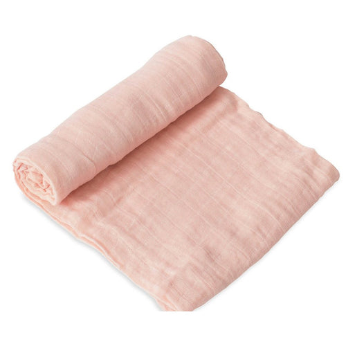 Cotton Muslin Swaddle Blanket in Rose Petal